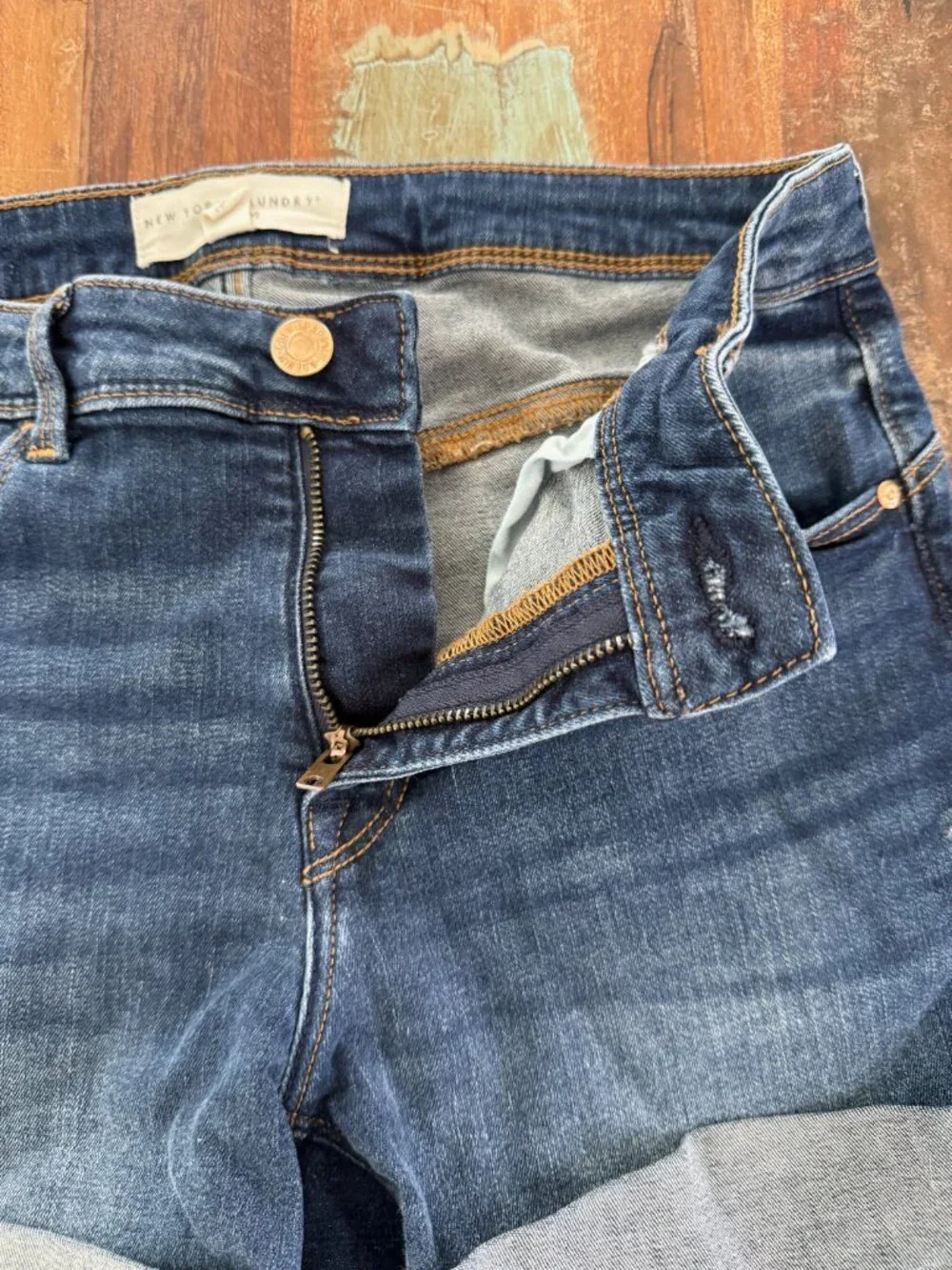New‎ York Laundry Blue Denim Shorts Size 3